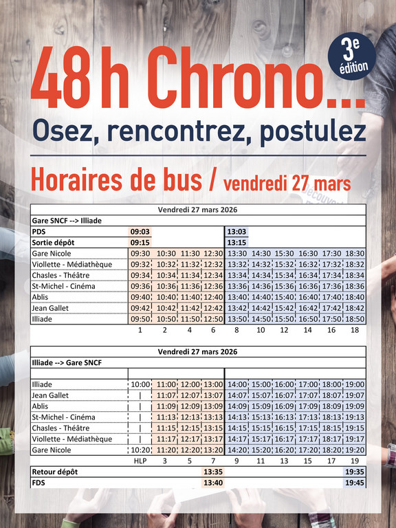 48h Chrono -Horaires de bus Horaires de bus navette