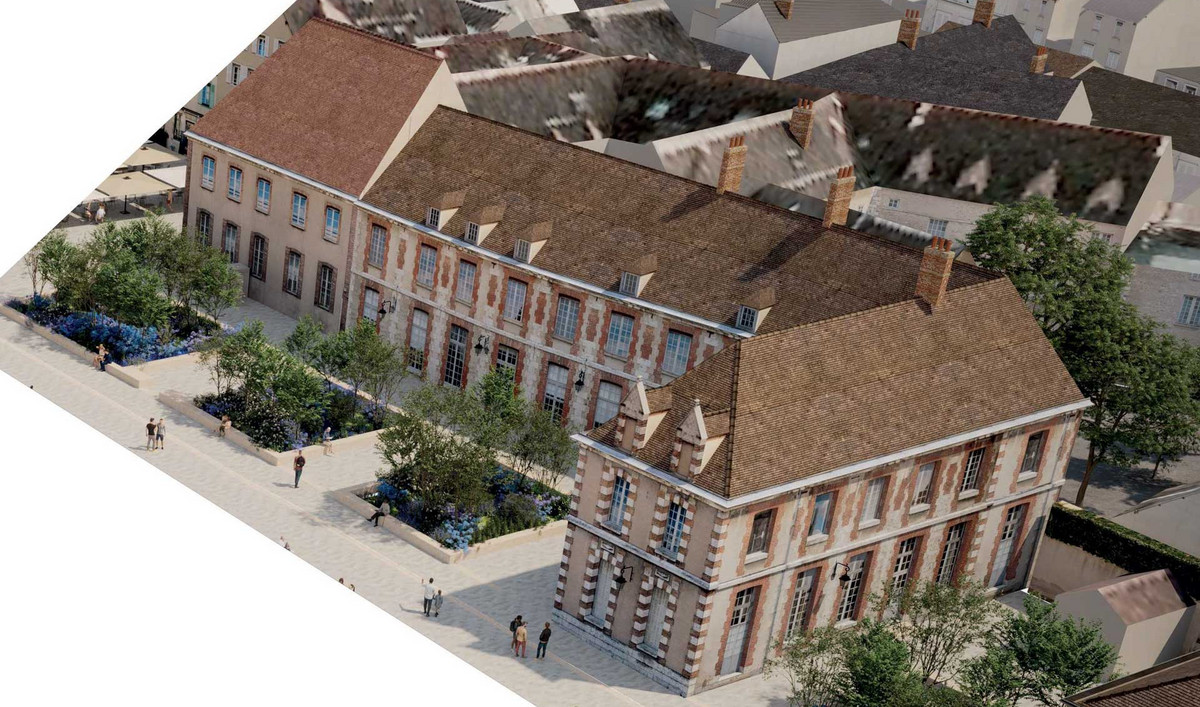 Intention d'aménagement de la cour du nouvel office de tourisme - École Gérard Philippe Intention d'aménagement de la cour du nouvel office de tourisme - École Gérard Philippe