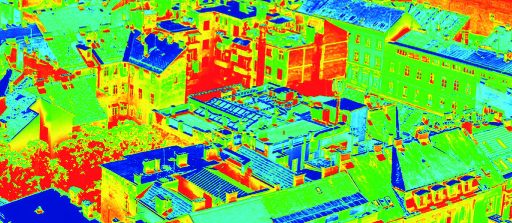 Exemple de prise de vue aérienne thermographique