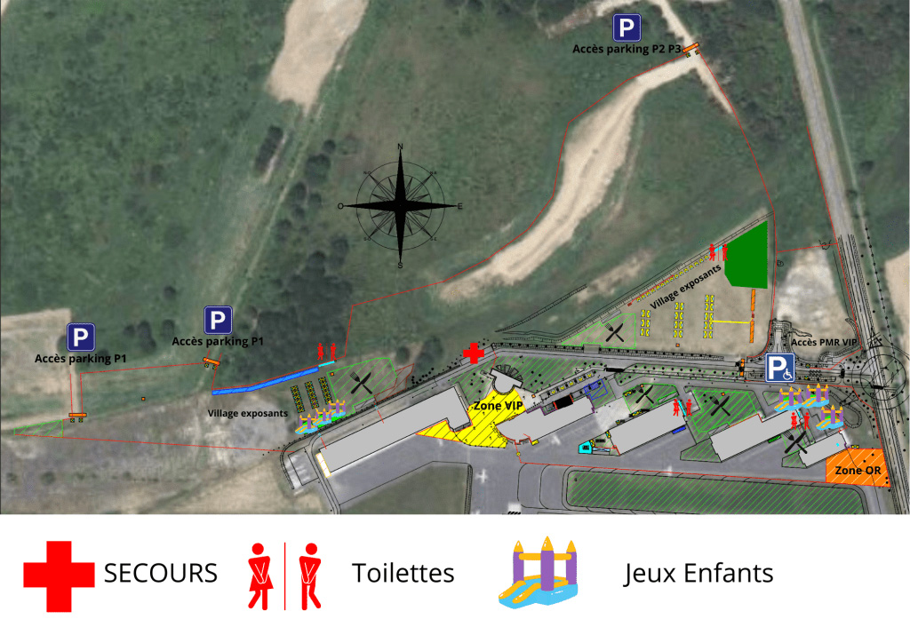 Plan du meeting aérien de Chartres Plan du meeting aérien de Chartres