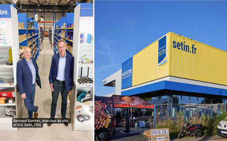 Le directeur et le PDG de la quincaillerie Beauceronne dans leur nouveau bâtiment