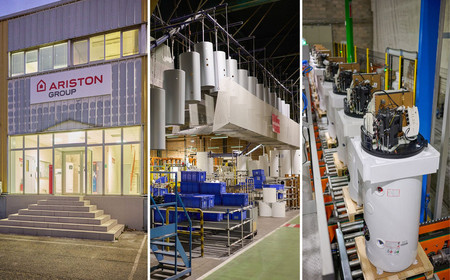 Vues extérieure et intérieures de l'entreprise Ariston Group à Lucé.