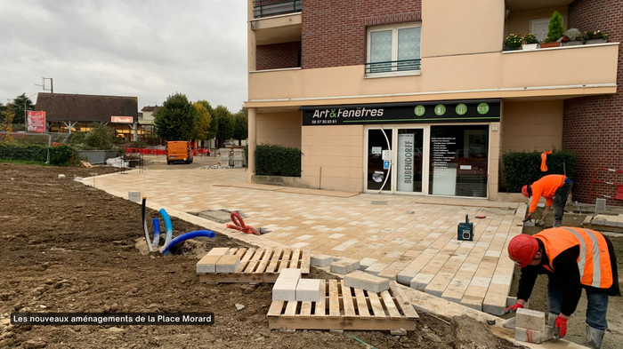 travaux d'aménagement de la place Morard